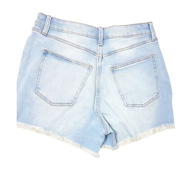 LC Lauren Conrad Womens High Rise Button Fly Light Denim Jean Shorts Sz 14 New - Picture 6 of 10